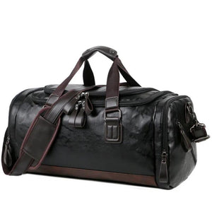 Men Leather Duffle Bag Gym Sport Travel Bag
