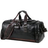 Men Leather Duffle Bag Gym Sport Travel Bag