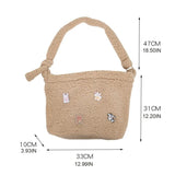 Plush Handbag Cartoon Tote Bag Furry Shopping Bag Messenger Bag