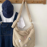 Plush Handbag Cartoon Tote Bag Furry Shopping Bag Messenger Bag