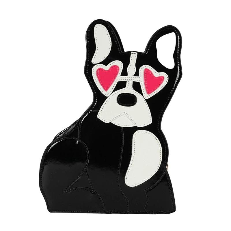 Women Girl Puppy Dog PU Leather Handbag Shoulder Messenger Crossbody Bag