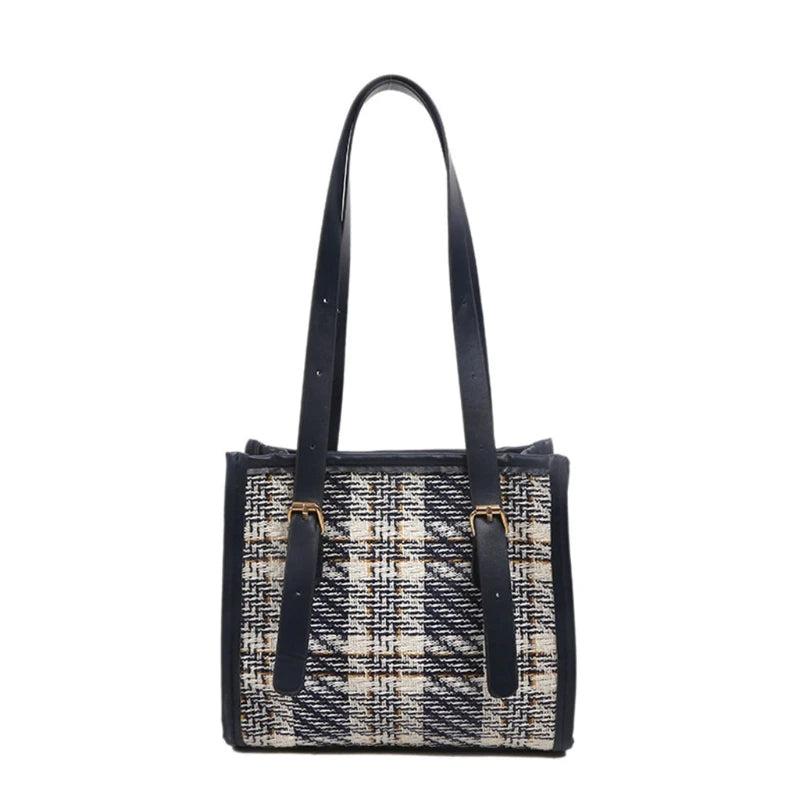 Plaids Women Shoulder Bag Female PU Leather Purse Bag Ladies Tote Bag Handbag