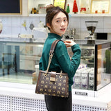 Multi-function PU Leather Travel Shoulder Bag Large Capacity for Women