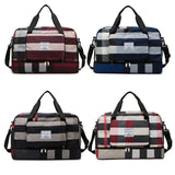 Foldable Travel Bag with Shoe Compartment Large Capacity Weekender Shoulder Bag