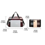 Foldable Travel Bag with Shoe Compartment Large Capacity Weekender Shoulder Bag