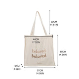 D0LF Canvas Tote Bag Handbags For Women Boho Casual Shoulder Bag