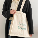 D0LF Canvas Tote Bag Handbags For Women Boho Casual Shoulder Bag