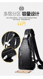 Men's Crocodile Chest Bag Large Capacity Crossbody Shoulder Bag