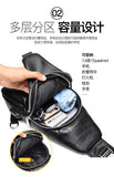 Men's Crocodile Chest Bag Large Capacity Crossbody Shoulder Bag