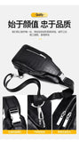 Men's Crocodile Chest Bag Large Capacity Crossbody Shoulder Bag