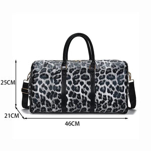 Large Capacity Leopard Print Sports Yoga Bag for Women
