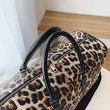 Large Capacity Leopard Print Sports Yoga Bag for Women