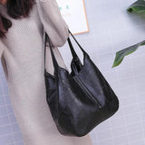 Vintage Leather Large Tote Handbag for Women