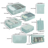 Waterproof Travel Storage Bag 8-Piece Organizer Set