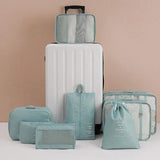 Waterproof Travel Storage Bag 8-Piece Organizer Set