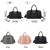 Waterproof Gym Bag with Shoe Compartment - Black