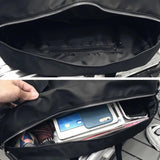 Waterproof Gym Bag with Shoe Compartment - Black