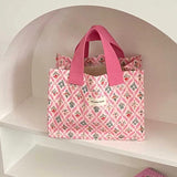 Bentoy Milkjoy Picnic Broken Flower Lunch Box Bag Canvas Bento Bags