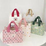 Bentoy Milkjoy Picnic Broken Flower Lunch Box Bag Canvas Bento Bags