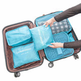 6pcs Traveling Organizer Duffel Weekend Bag Separated Men Women Luggage