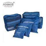 6pcs Traveling Organizer Duffel Weekend Bag Separated Men Women Luggage