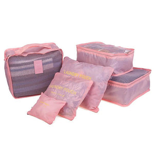 6pcs Traveling Organizer Duffel Weekend Bag Separated Men Women Luggage