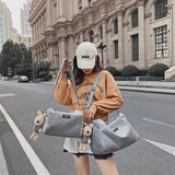 Velvet Gym Bag for Women Large Capacity Crossbody Travel Bag