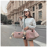 Velvet Gym Bag for Women Large Capacity Crossbody Travel Bag