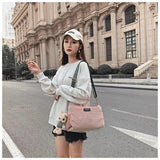 Velvet Gym Bag for Women Large Capacity Crossbody Travel Bag