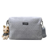 Velvet Gym Bag for Women Large Capacity Crossbody Travel Bag