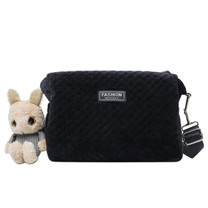 Velvet Gym Bag for Women Large Capacity Crossbody Travel Bag