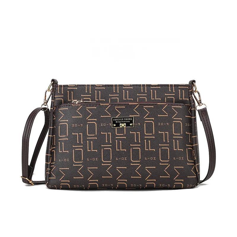 Texture Large Capacity Printing Ladies Shoulder Diagonal Bag