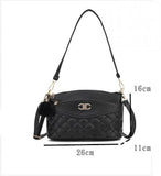 Ladies Flower Handbag Underarm Shoulder Bag Soft Leather Purse