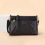 Ladies Flower Handbag Underarm Shoulder Bag Soft Leather Purse