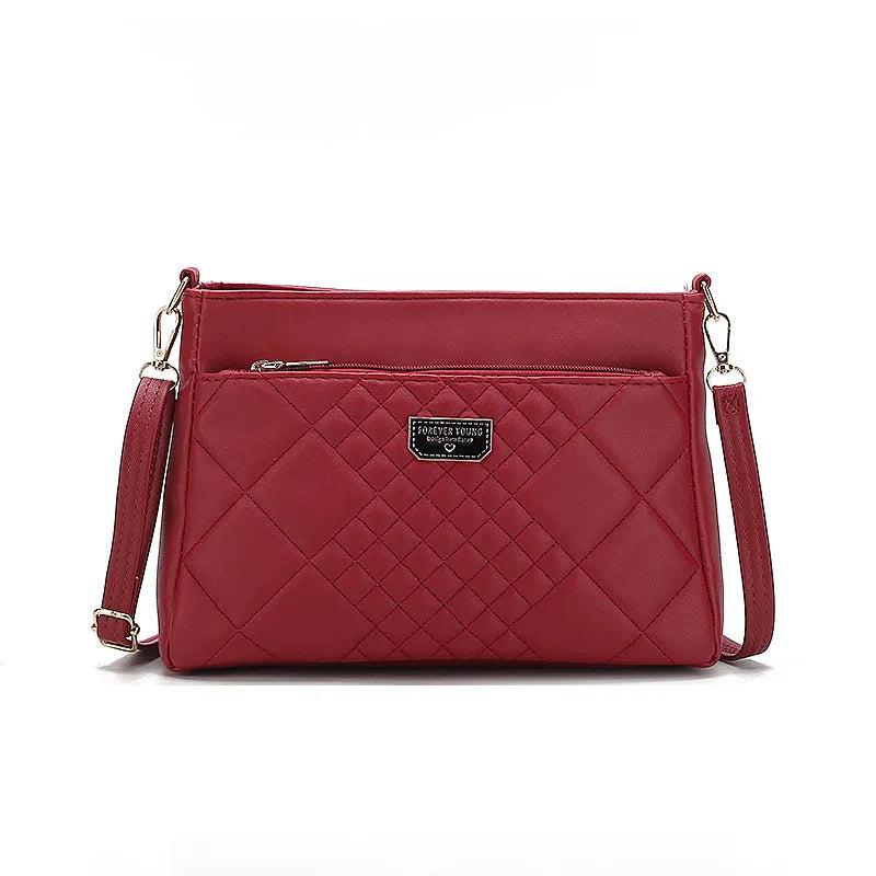 Ladies Flower Handbag Underarm Shoulder Bag Soft Leather Purse