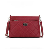 Ladies Flower Handbag Underarm Shoulder Bag Soft Leather Purse