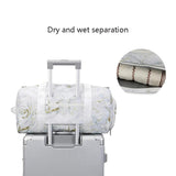 Large Capacity Foldable Travel Duffle Bag Women Wet Dry Waterproof
