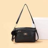 Retro Slung Female Shoulder Bag Underarm Bag Leather Versatile Princess Bag