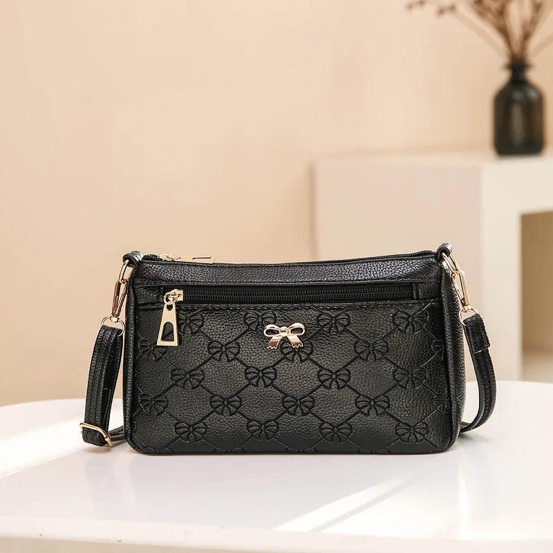Vintage Leather Clutch Purse Small Shoulder Bag