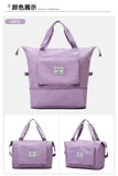 Women Foldable Gym Bag Large Capacity Shoulder Handbag Yoga Sport Tote Sac