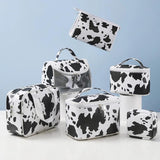 Large Capacity Waterproof Travel Cosmetics Bag Cow Pattern Tote for Women