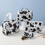 Large Capacity Waterproof Travel Cosmetics Bag Cow Pattern Tote for Women