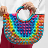Handbag Pops Fidget Toy Rainbow Push Bubble Dimmer Antistress