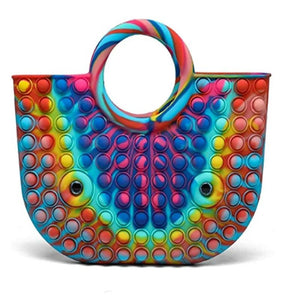 Handbag Pops Fidget Toy Rainbow Push Bubble Dimmer Antistress