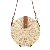 Woven Rattan Bag Knitting Straw Women Bags Beach Circle Handbags