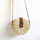 Woven Rattan Bag Knitting Straw Women Bags Beach Circle Handbags