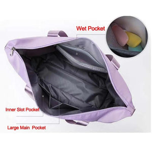 Large Capacity Foldable Travel Bag Gym Shoulder Handbag Yoga