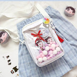 Small Clear Crossbody Bag Transparent PVC Shoulder Purse for Women