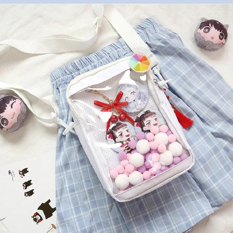 Small Clear Crossbody Bag Transparent PVC Shoulder Purse for Women