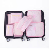 7pcs Travel Storage Bag Set for Clothes Bra Makeup Tidy Pouch Luggage Organizer